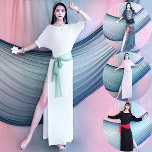 Belly Dance Clothing Practice Clothing 2025 New Suit Loose Robe Long Skirt Dance Clothing Spring and Summer Kidsren's Performance Clothing