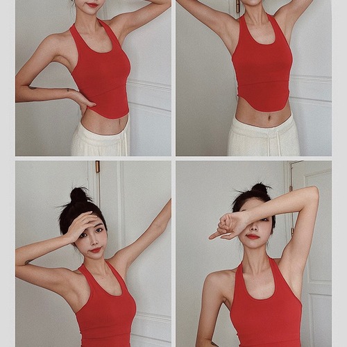 lulu fake two-piece sports fitness bra for women with back push-up running high elastic quick-drying yoga wear sports bra