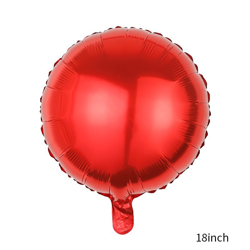 Globo rojo circular de 18 pulgadas