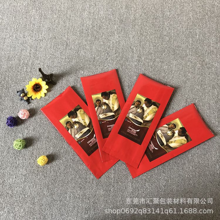 纯色易撕拉铝箔袋自立自封狗粮茶叶八边封包装袋咖啡袋