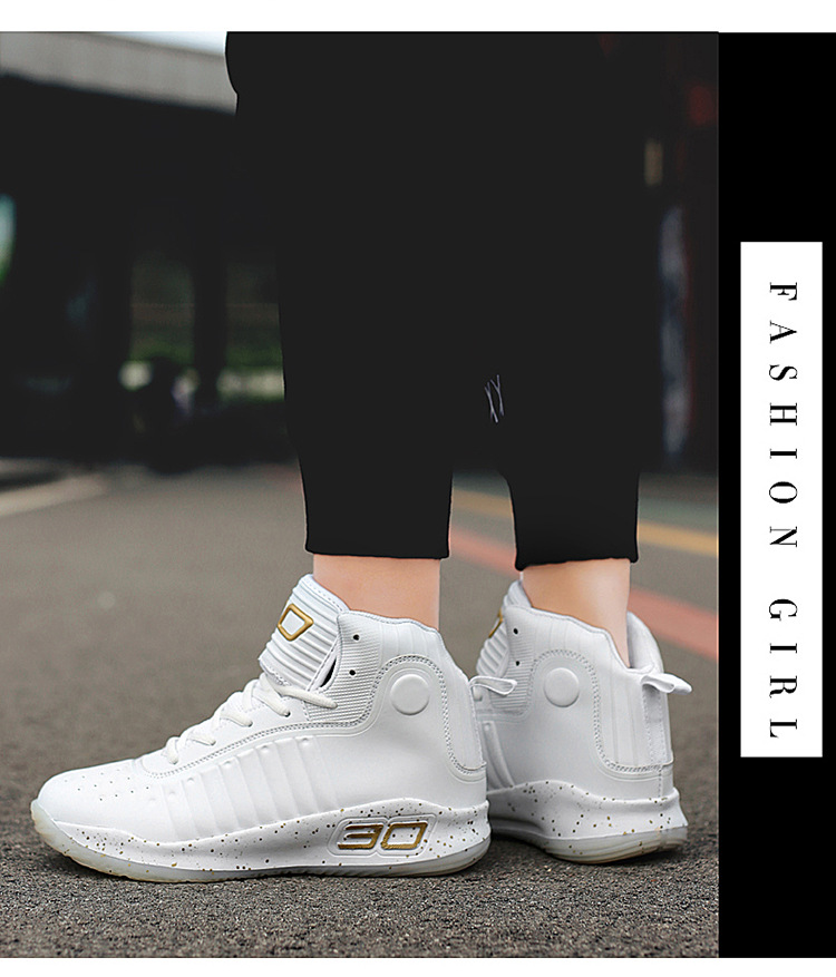 Buty do koszykówki, wysokie buty bojowe męskie, oddychające młodzieżowe buty sportowe na wiosnę i jesień_voghion.com