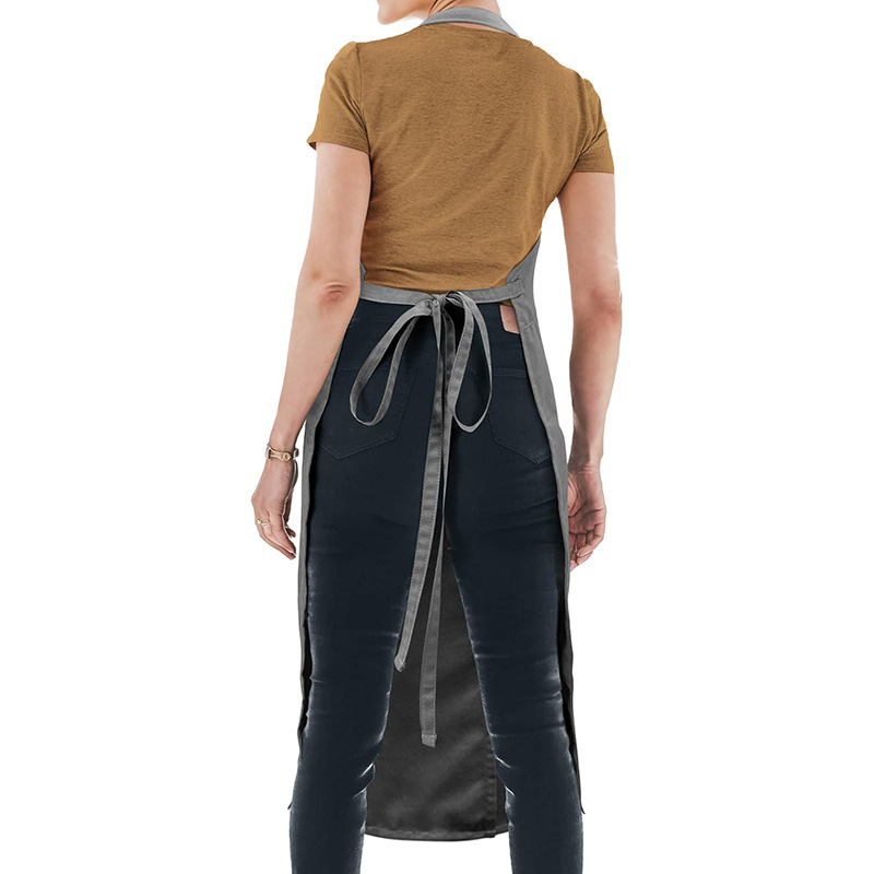 Delantal de nailon transfronterizo, logotipo personalizado, pantalones de pierna dividida, ropa de trabajo de cerámica, delantal impermeable, personalizado al por mayor