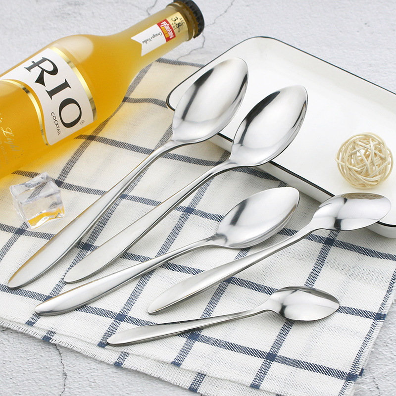 Stainless Steel Pointed Coffee Spoon Thickened Smooth Handle_voghion.com