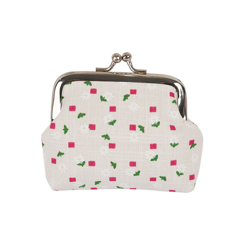 3-inch Spring Small Floral Handbag Coin Purse for Women Short Wallet Candy Color Card Holder Fashion Versatile