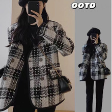 欧货高端***法国女装欧洲站原单撤柜大牌专柜外贸粗花呢短外套女