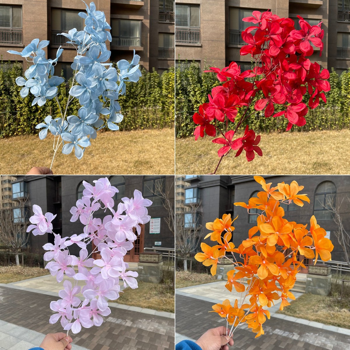 4 포크 천장 킹 인공 꽃 웨딩 홀 천장 장식 가짜 꽃 도매