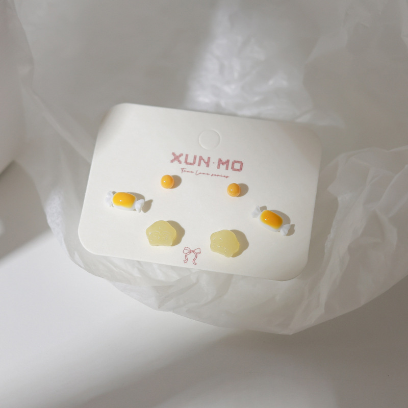 生物瓷耳钉女套装可爱防过敏养耳洞免摘耳环简约陶瓷针耳饰品批发|undefined