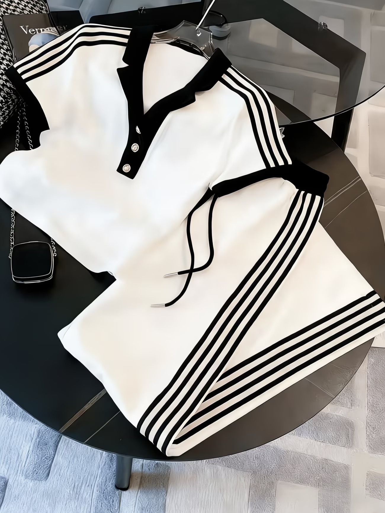 ​​2026 Women's Pullover Polo Set - Short Sleeve Casual Two-Piece Outfit​​_ecoleips.com