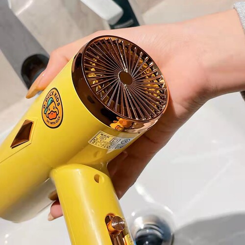 Hello Little Yellow Duck Hair Dryer Intelligent Temperature Control Protection Hair Dryer Negative Ion Dual Temperature Control Blue Light Silent Hair Dryer