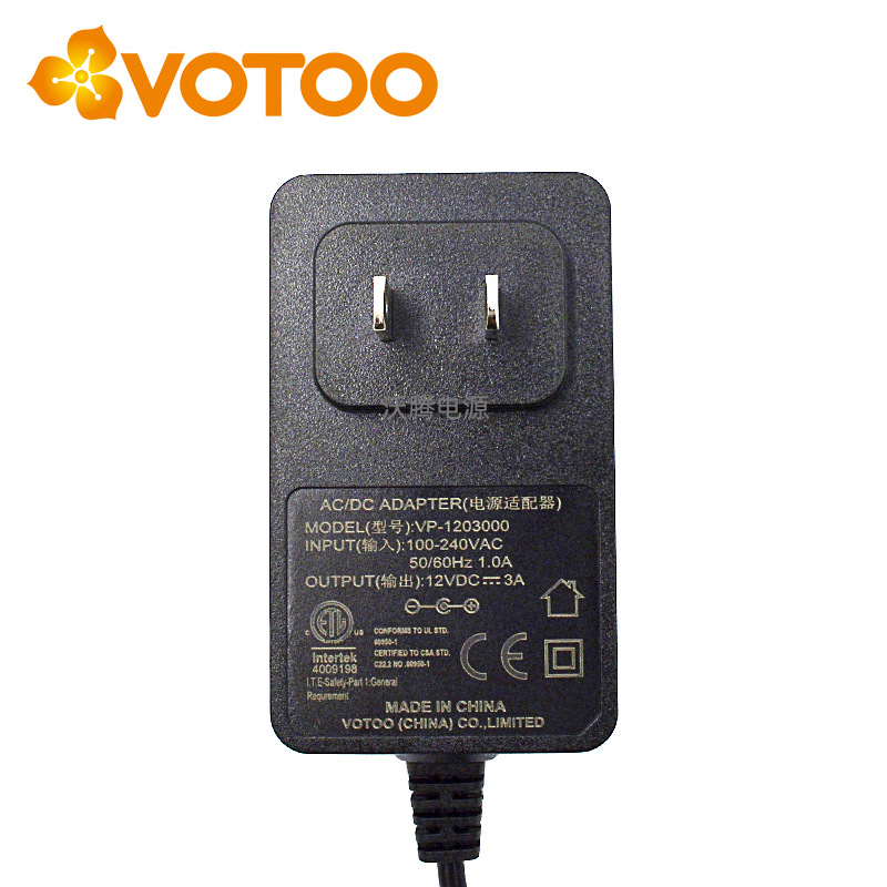 安全稳定12V3A电脑显示器/显示屏用液晶电源适配器