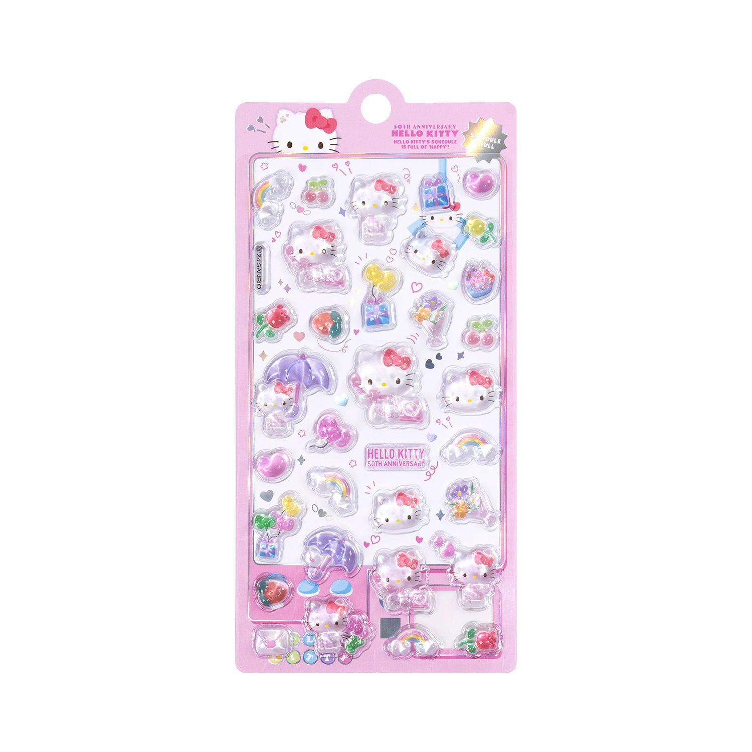 3D Sticker Hello Kitty — embossed cartoon stickers, assorted Sanrio designs, small sheets