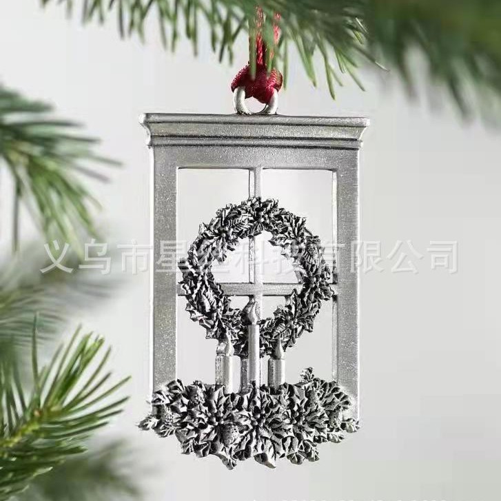 Cross-Border Nuevo Hogar Decoraciones decoraciones de Navidad colgante de metal muñeco de nieve colgante decoraciones de Navidad desgaste del hogar
