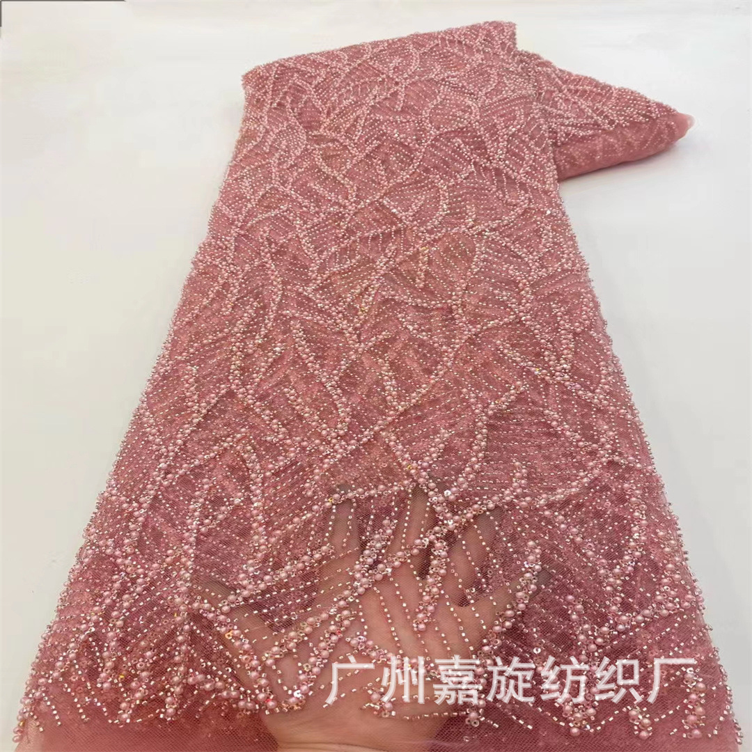 2023 nuevo patrón al azar burbuja cuentas de lentejuelas tubo bordado tela vestido boda diseñador ropa las mujeres JX3775