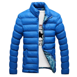 Men's New Cotton-Padded Jacket, Korean Style Slim-Fitting Men's Winter Jacket, Stand-Up Collar, Men's Cotton-Padded Jacket, Youth Cotton-Padded Jacket, Factory Direct Supply Jacket