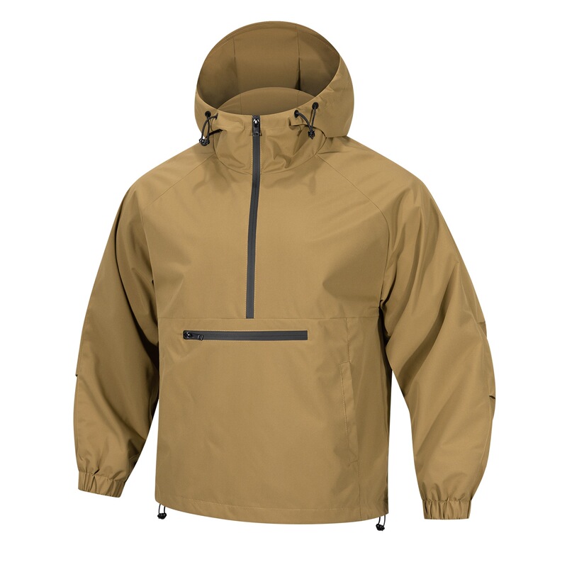 Cross-Border Wholesale Korean Style Loose Half-Zip Hooded Sweatshirt Men's Coat Jacket Light Gray Black Light Purple Light