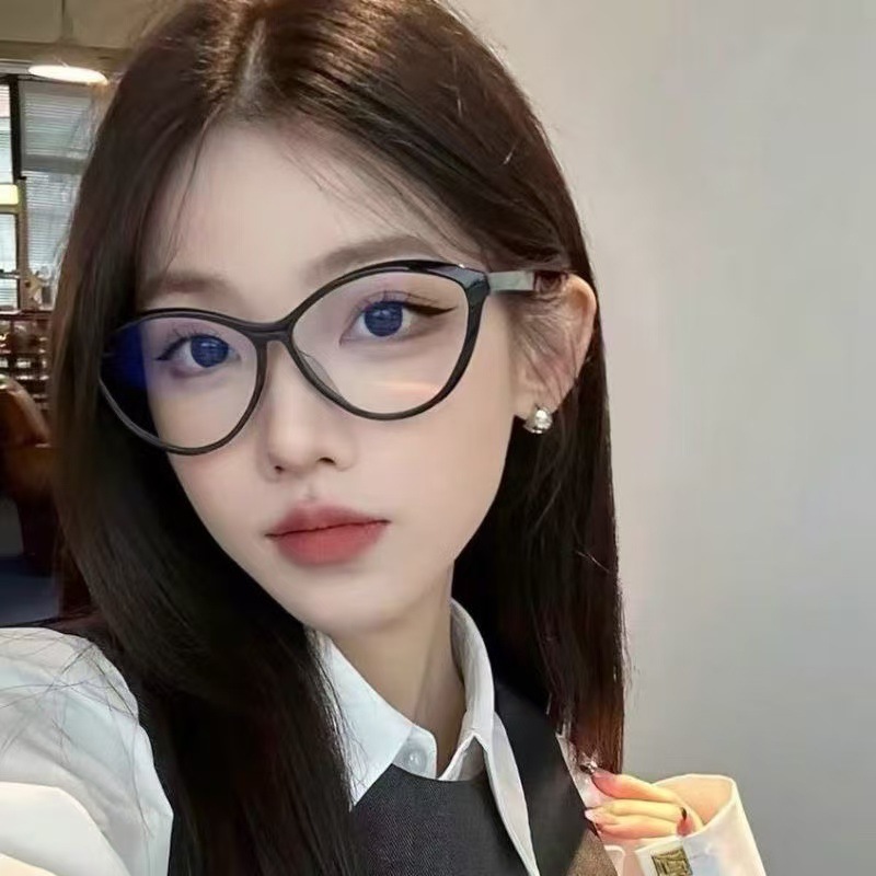 Damen Anti-blaulicht-brille Im Retro-stil Mit Katzenaugenform_voghion.com