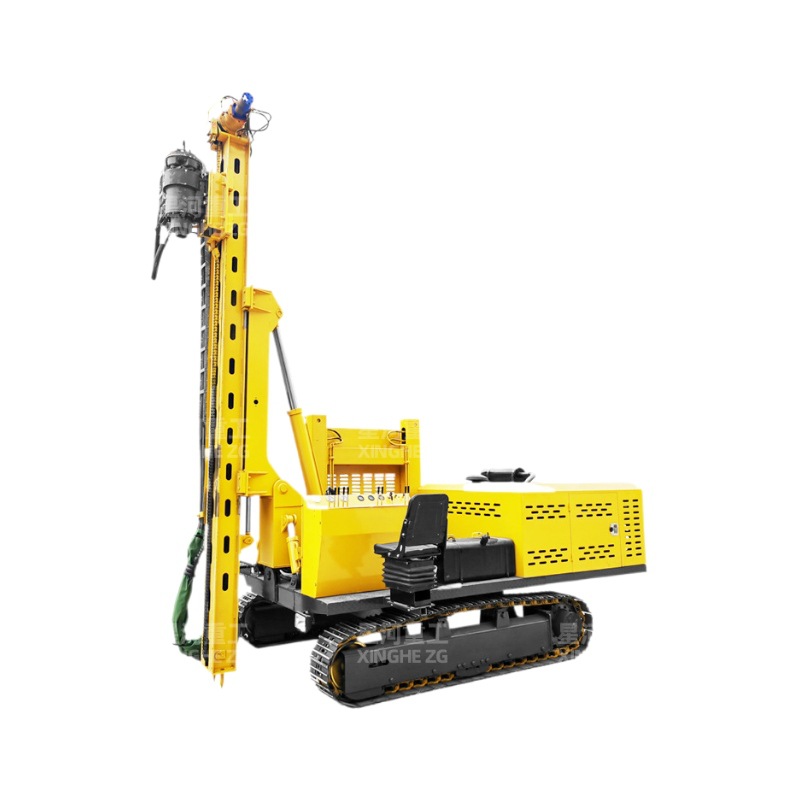 Piladora fotovoltaica con capacidad de elevación de patas altas y bajas, excavadora de taludes, máquina perforadora, excavadora de taludes sobre orugas, hidráulica.