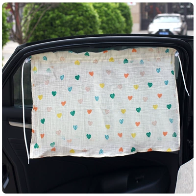 Car curtains Style Sun Protection and Heat - hand-painted-love-suction-cup-curtain