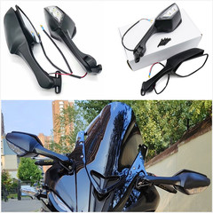 卸売適用可能な Qianjiang 22-25 モデル 600 モデル 550S モデル 800 オートバイ改造大型牛バックミラー、ライト付き