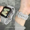 White silicone watch strap