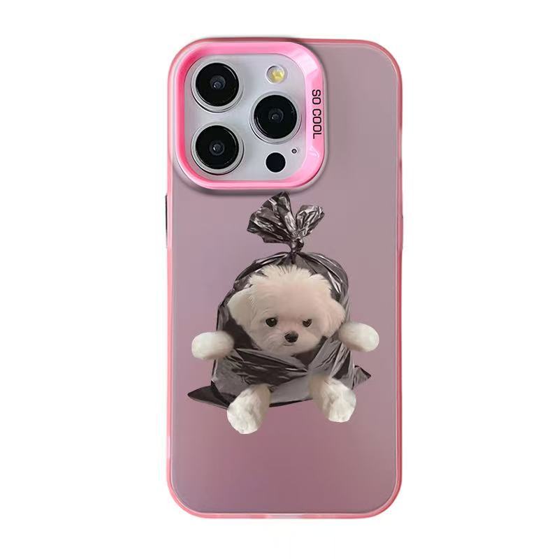 Nuevo bolso para cachorro para iPhone 16 funda para teléfono móvil Apple 15promax/14 Europa y América 13pro12 mujer 11