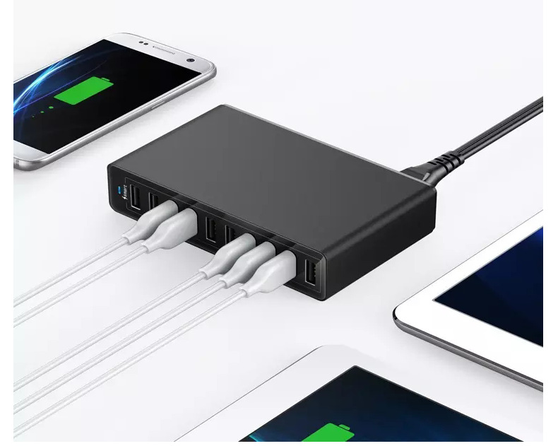 Werksverkauf 100W Handy 10 USB Multi-Port Ladegerät Großhandel multifunktionales Multi-Loch Reiseladegerät Fast-Charge-Adapter