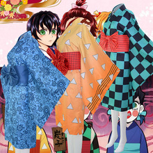 z鬼灭之刃游郭篇cos服 炭治郎我妻善逸伊之助女装和服cosplay服装