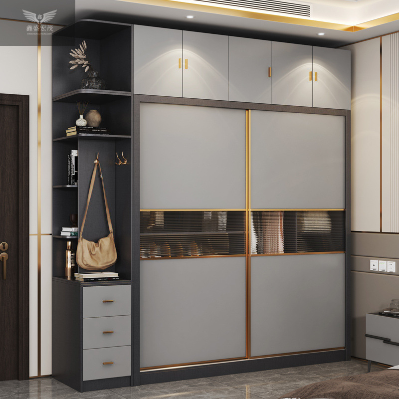 Nuevo moderno y simple puerta corredera armario armario grande armario nórdico puerta corredera puerta corredera dormitorio doméstico
