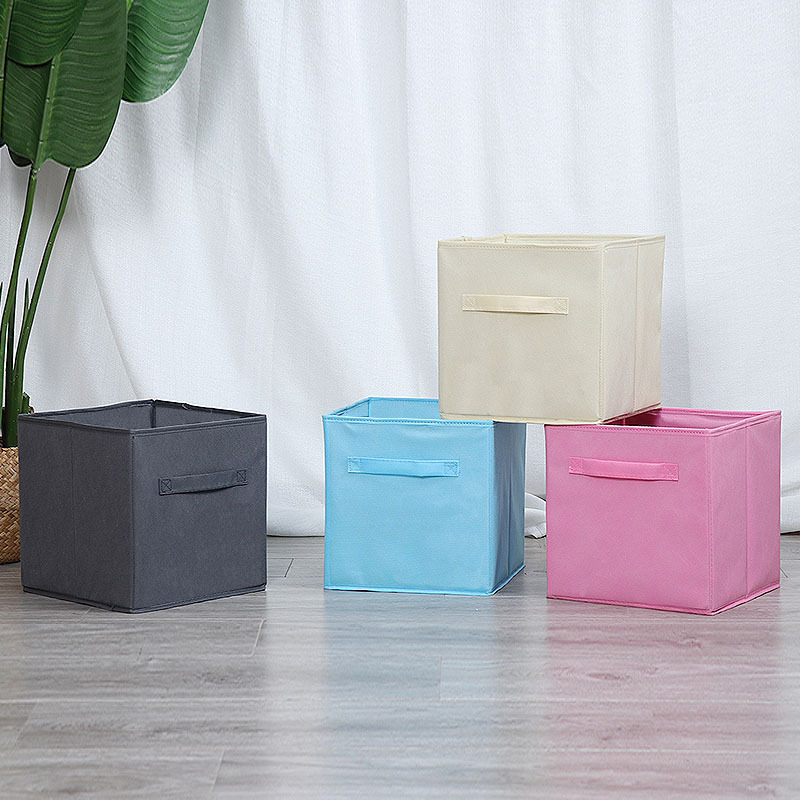 厂家无纺布收纳抽屉式布艺收纳箱方形无盖衣物杂物整理箱可加LOGO