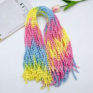 Cross-border Lantern Braid Wig Colorful Rope Round Ball Ethnic Style Braided Hair Rope Hanging Ear Hair Accessories Small Hair Ball Accessories Semi-finished Products