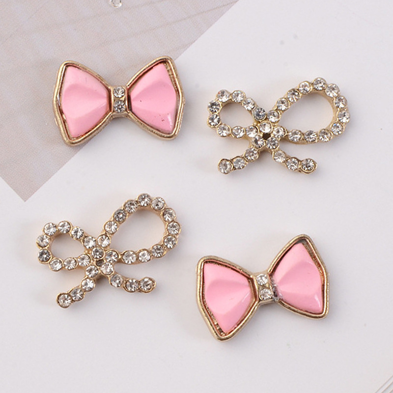 韩版蝴蝶结 手机壳贴钻diy饰品配件 手工发饰材料眼镜盒合金配件