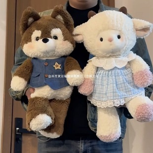 Puppy Doll Bear Lamb Doll Girl Sleeping Pillow Doll Plush Toy Birthday Gift for Men