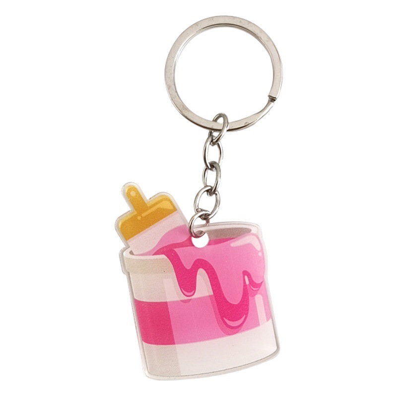 Factory customized acrylic keychain cute cartoon double-sided pendant creative personality animation key chain supply