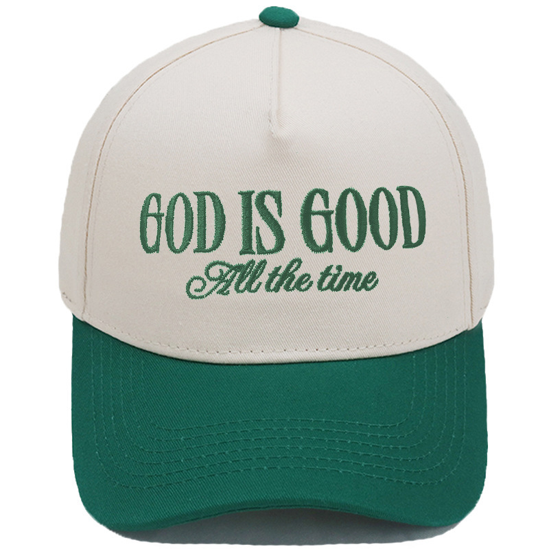 亚马逊GOD IS GOOD刺绣卡车司机帽拼色复古棒球帽欧美男女休闲帽|undefined