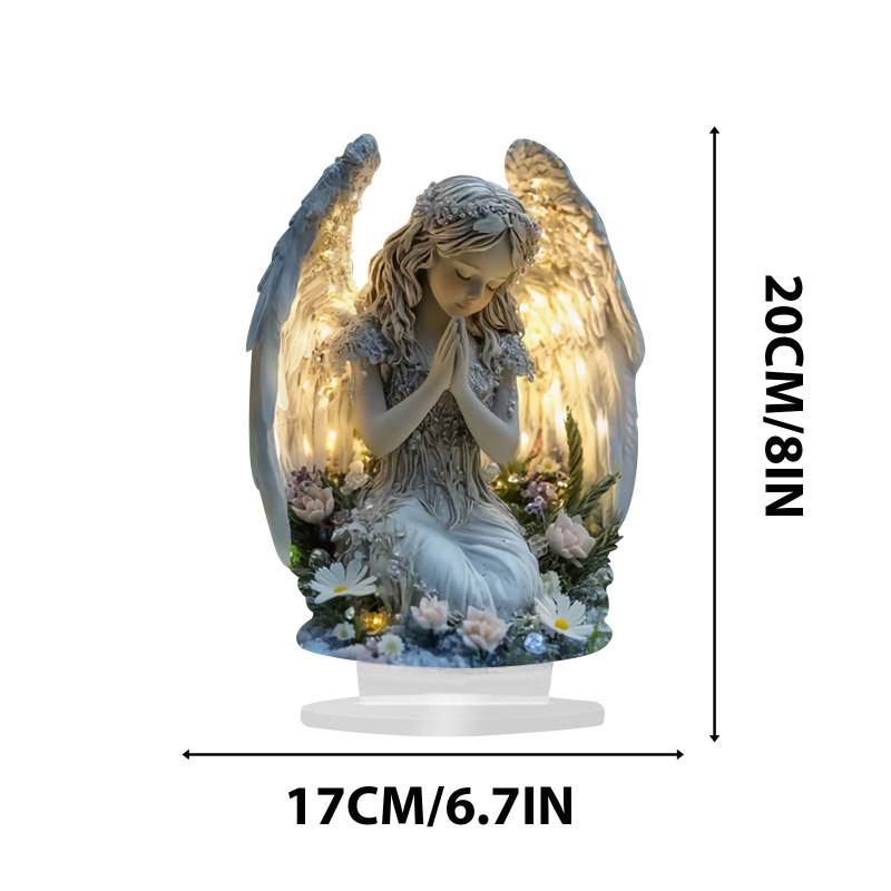 2Dアクリル1枚、アマゾンホットベンディング、クロスボーダーエンジェルインサートオーナメント（ベース含む）|undefined
