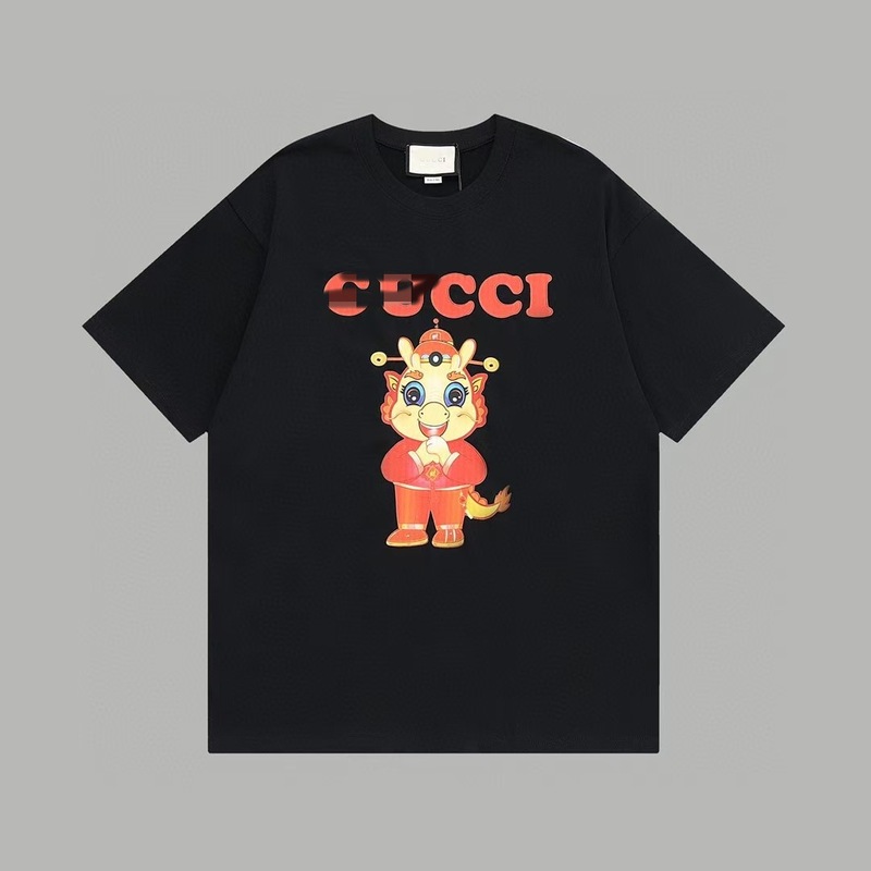 G's ヨーロッパ版半袖夏トレンドブランド古家プリントTシャツレタートップトレンドルーズ半袖TシャツカップルT|undefined