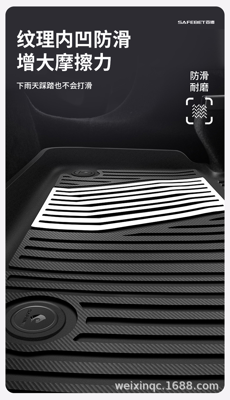 Suitable for the New Version of Tesla Model Y/Yl/3, Special Colorful Tpe Car Floor Mats and Trunk Mats