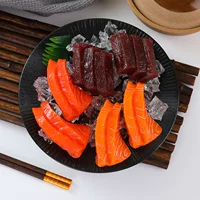 Моделирование японской модели лосося Реквизит для тунца Поднос для льда сашими Морепродукты Рыба Сырое блюдо Подвеска для еды