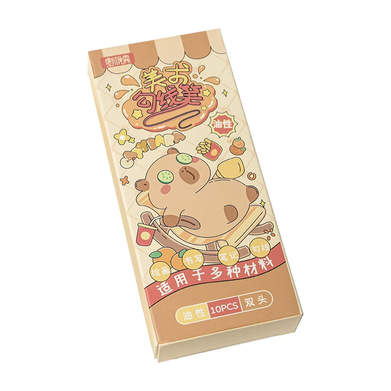 Cartoon high quality art liner, stationery, box, oil paint, marker