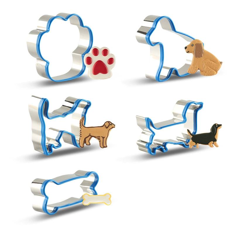 Набор форм для пирога Puppy Cake Mold 5 шт. Формы для выпечки пирога печатный шаблон щенок печенье формы