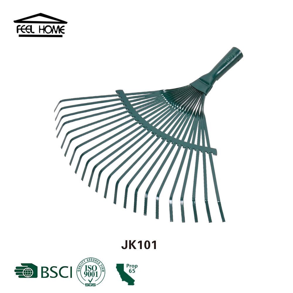 厂家直销22齿草耙木柄叶耙子扁丝搂草耙  园林耙子 园艺园林工具