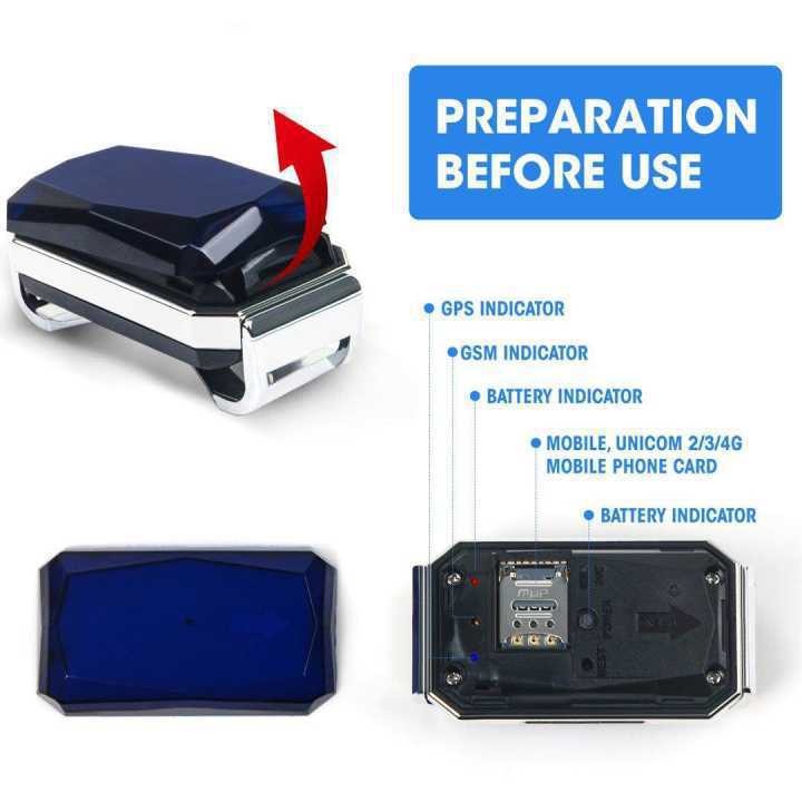 G12 New Gemstone Ip67 Waterproof Pet Gps Locator Dog Cat Cattle Sheep Hunting Dog Tracking Anti-Lost