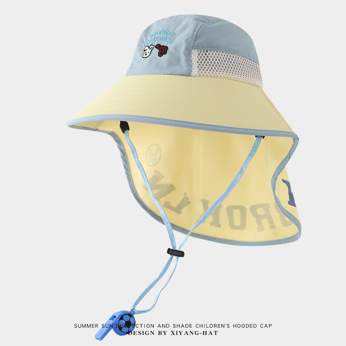 Sombrero informal para niños con protección solar UPF 50+, chal para niñas, protector de cuello, sombrero de pescador para niños, sombrero de verano con protección UV._voghion.com