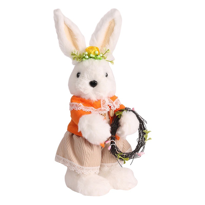 Transfronterizas decoraciones de Pascua ins lindo conejo de Pascua decoración muñeca decoración de escritorio para el hogar