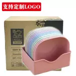 【可定制LOGO颜色】小麦秸秆吐骨碟套装家用北欧风小盘子小碟子