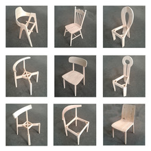 北欧实木餐椅白胚牛角椅温莎椅灵芝椅钥匙椅A字椅蝴蝶椅子白茬