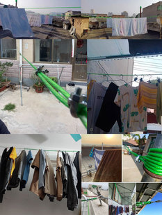 ✅ Clothesline for Drying Quilts, Outdoor and Indoor Hanging Quilt Rack, Steel Wire Rope, Thickened Outdoor Rope