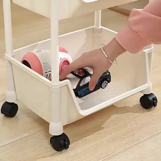 移動式本棚収納ラック子供のおもちゃ収納ラック家庭用小型トロリー絵本多層本棚多機能|undefined