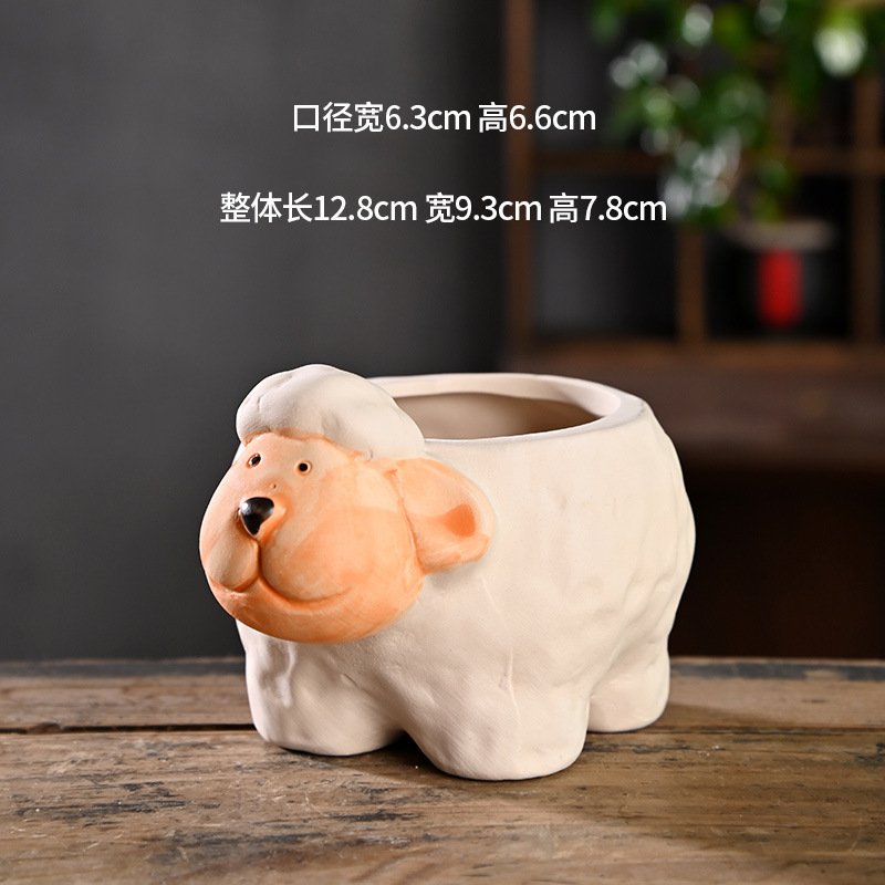 Cartoon Creative Animal Succulent Flower Pot Ceramic Household Special Clay Coarse Pottery Root Control Pot Special Clearance Wholesale Cartoon Creative Animal Succulent Flower Pot Ceramic Household Special Clay Coarse Pottery Root Control Pot Special Clearance Wholesale