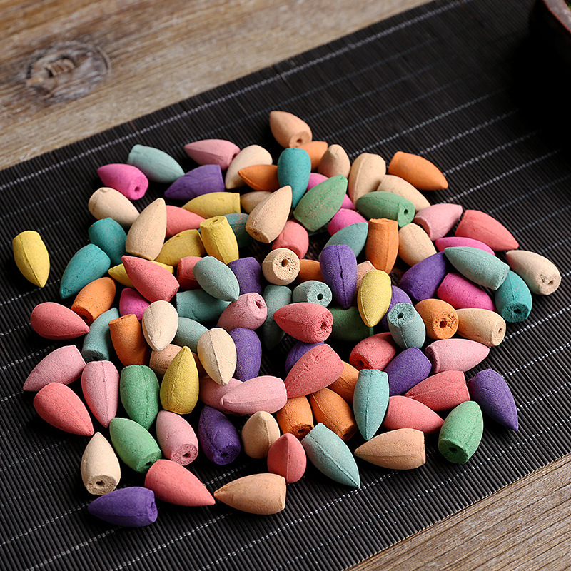 厂家直供倒流香粒混合花香 透明袋装室内熏香塔香观烟数量可定 制|ru